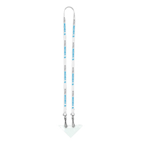 3/8" Import Air Ship Width Dual Attachment Super Soft Polyester Multi-Color Sublimation Lanyard